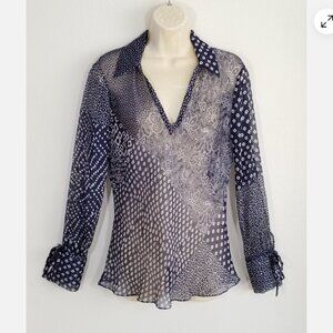 DVF Silk Blouse Top 6560E1M